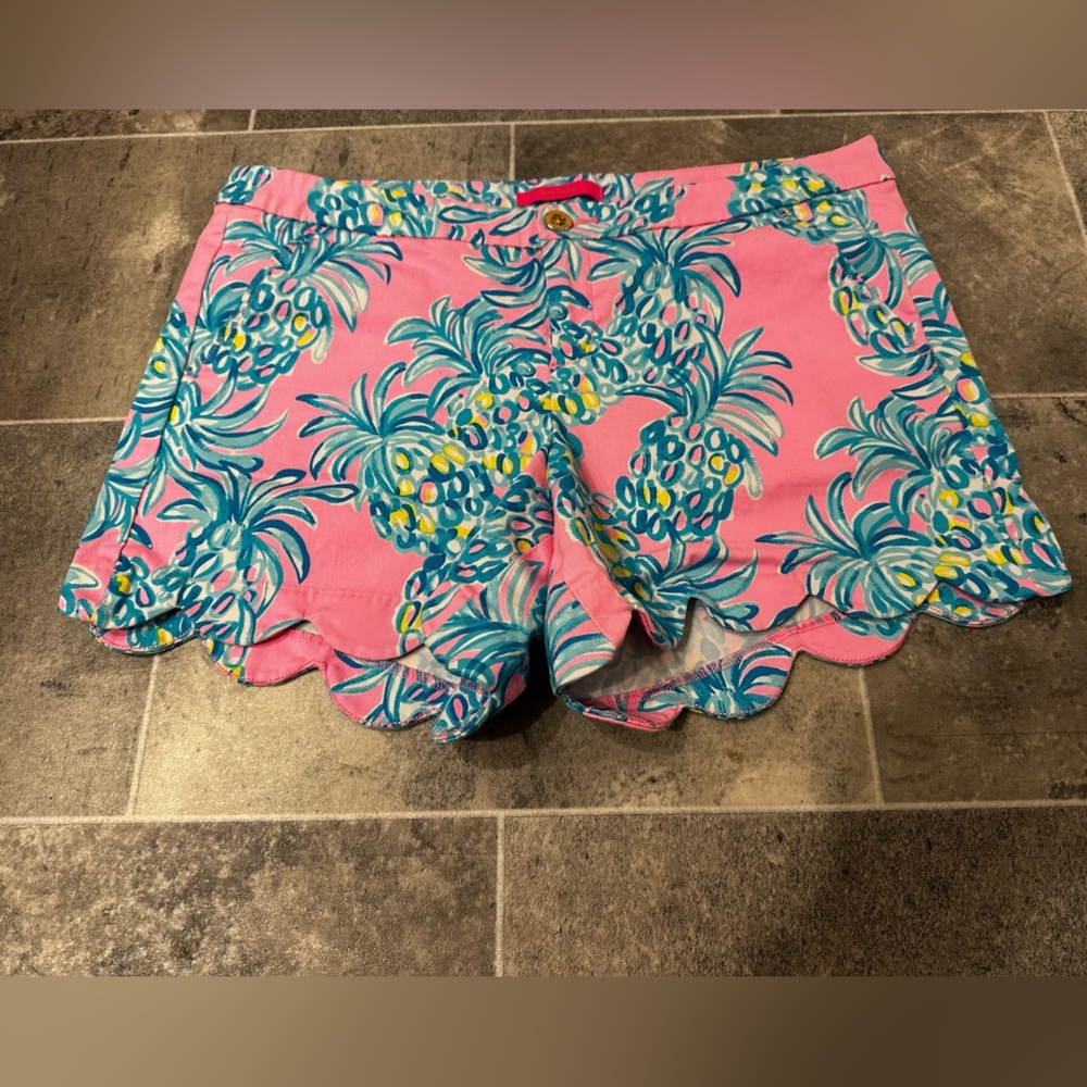 Lilly Pulitzer Buttercup Shorts Pelican Pink Beat the Heat Shorts Size 14 GUC - Picture 2 of 7